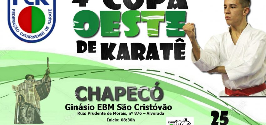 Copa Oeste de Karate vai reunir 250 atletas em Chapec&oacute;