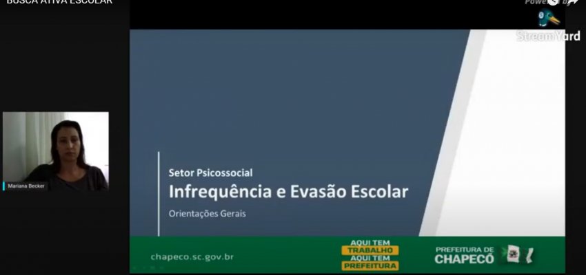 Chapecó vai adotar plataforma de busca ativa contra a evasão escolar