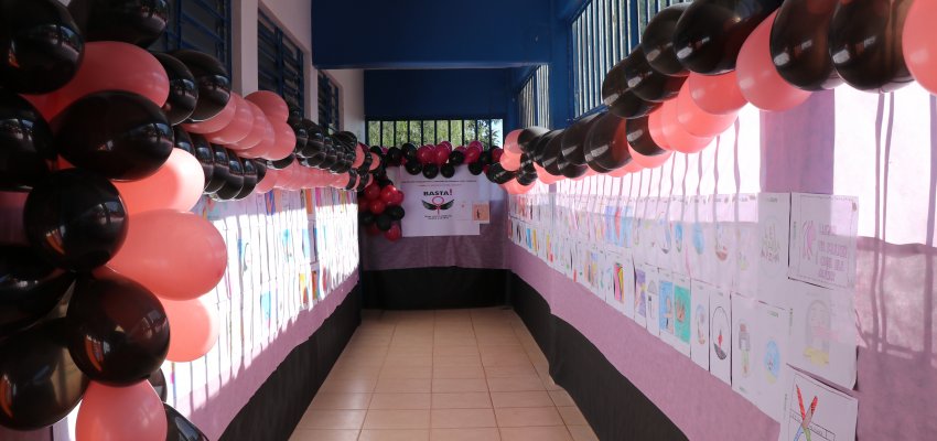 EBM Maria Bordignon Destri est&aacute; com mostra de desenhos sobre viol&ecirc;ncia contra a mulher