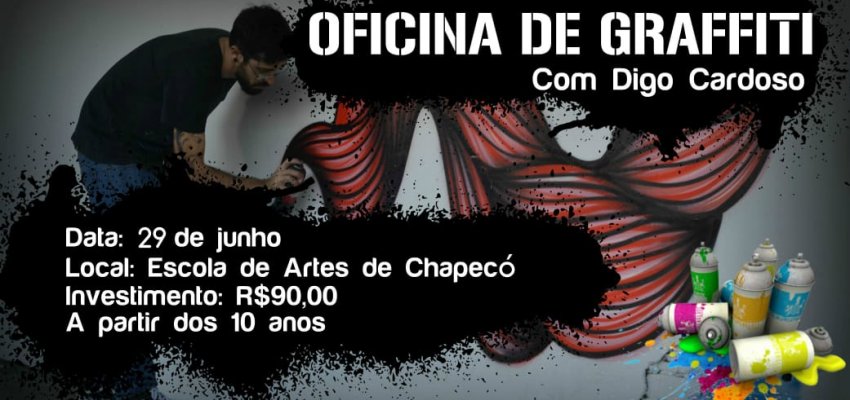 Escola de Artes oferecerá oficina de Graffiti