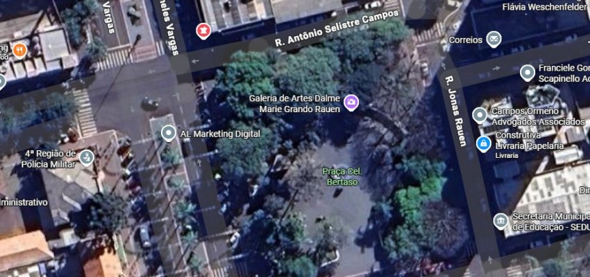 Vias serão fechadas próximo da Praça Coronel Bertaso