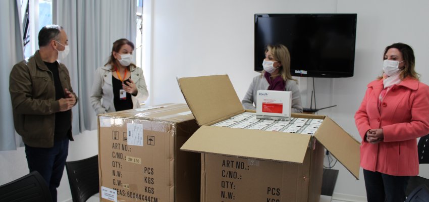 Prefeitura recebe testes r&aacute;pidos da BRF