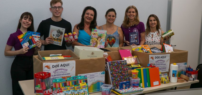EBM &Aacute;gua Amarela recebe doa&ccedil;&otilde;es de materiais escolares