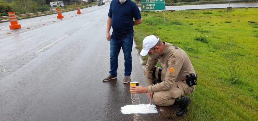 Lombadas serão instaladas no trevo de acesso a Guatambu e no distrito de Marechal Bormann