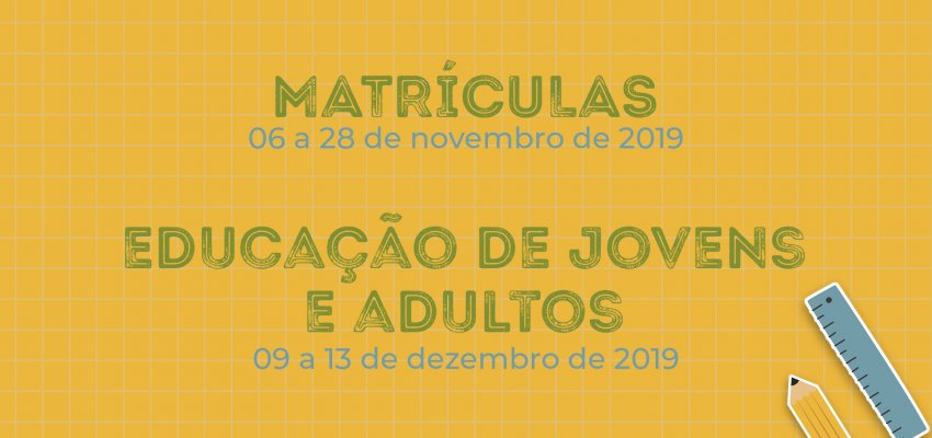 Prefeitura anuncia per&iacute;odo de matr&iacute;culas nas escolas municipais