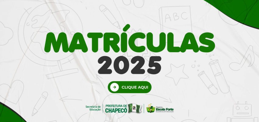 Rede Municipal de Ensino divulga Edital de Matr&iacute;culas