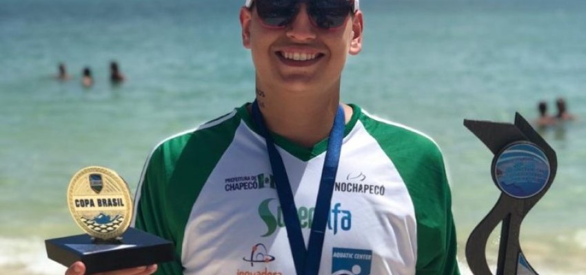 Nadador chapecoense conquista Ouro na &uacute;ltima etapa da Copa do Brasil