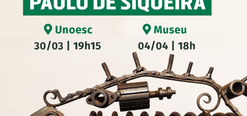 Exposi&ccedil;&atilde;o itinerante de Paulo de Siqueira inicia nesta quarta