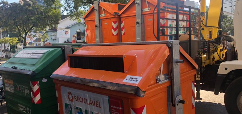 Chapecó investe em novos contêineres e amplia coleta seletiva