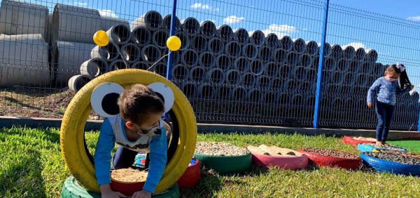 CEIM cria tapete sensorial com materiais alternativos