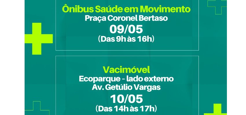 Sa&uacute;de amplia vacina&ccedil;&atilde;o e atendimentos no fim semana