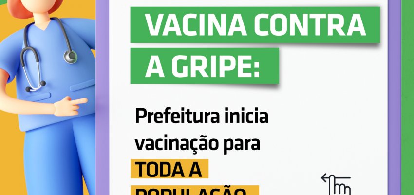 Vacinação para a Gripe é liberada para a população em geral