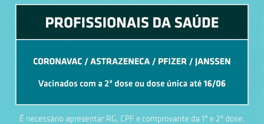 Chapecó tem mais doses de reforço e segunda dose