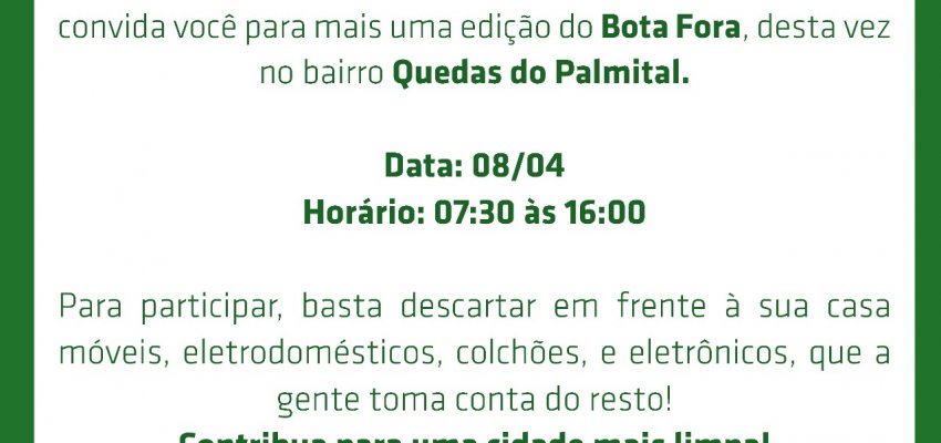 Central de Doa&ccedil;&otilde;es faz a&ccedil;&atilde;o integrada com o �Bota Fora�