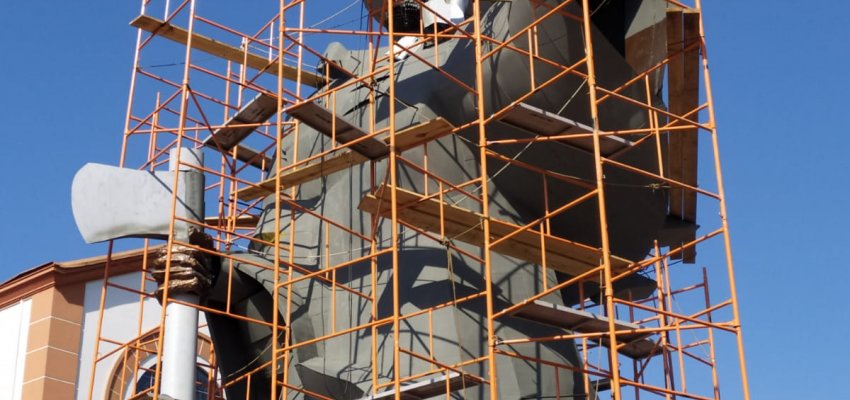 Pintura do Monumento O Desbravador vai alterar o tr&acirc;nsito na Get&uacute;lio Vargas