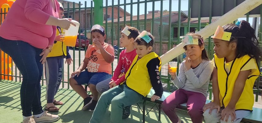 Dia da vitamina C &eacute; realizado no CEIM Pequenos Her&oacute;is