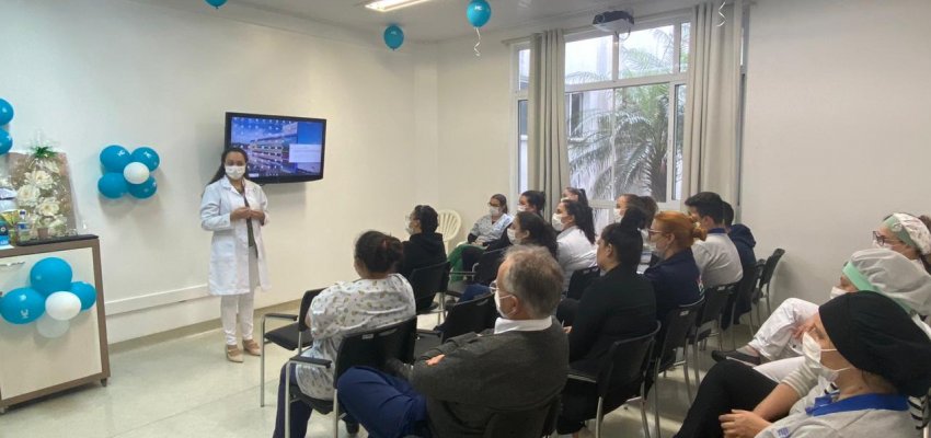 Profissionais de Sa&uacute;de da Prefeitura fazem palestra no Hospital da Crian&ccedil;a