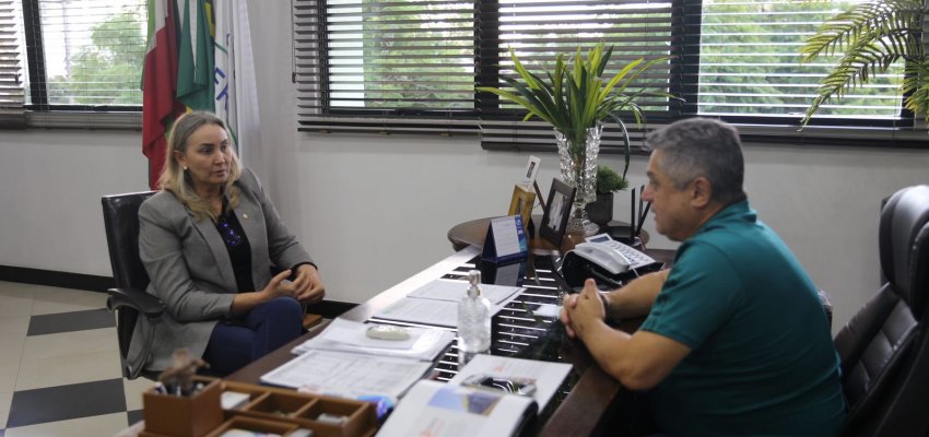 Prefeito recebe visita institucional de deputada federal