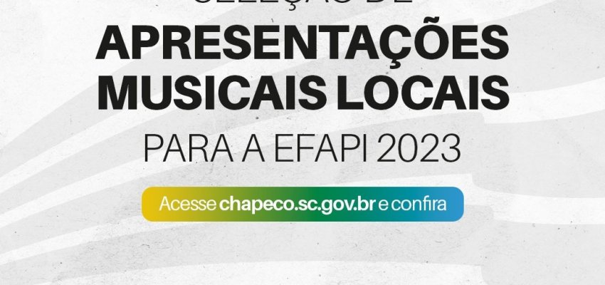 Edital selecionar&aacute; at&eacute; 40 shows musicais de artistas locais para a Efapi 2023