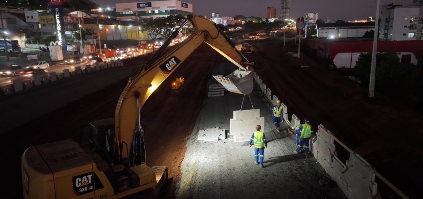 Obras no Elevado da Bandeira v&atilde;o at&eacute; o anoitecer