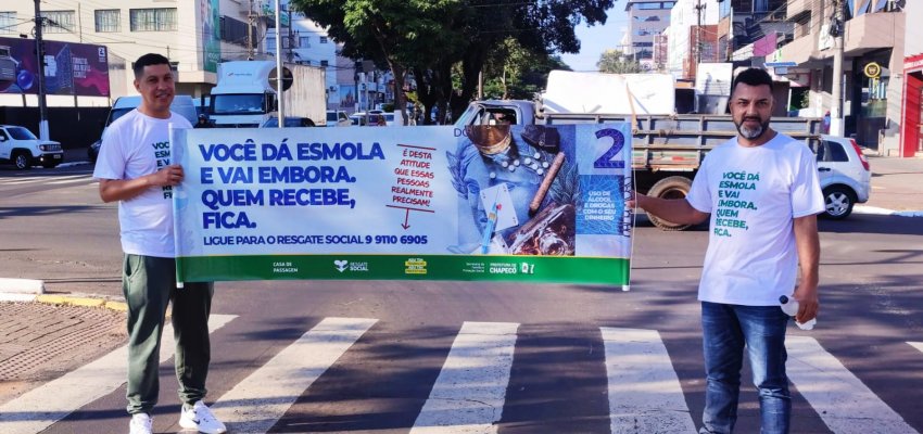 Secretaria da Fam&iacute;lia e Prote&ccedil;&atilde;o Social realiza conscientiza&ccedil;&atilde;o contra a esmola