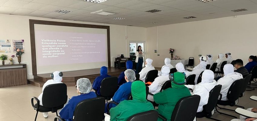 Viol&ecirc;ncia contra mulher &eacute; tema de palestra em SIPAT