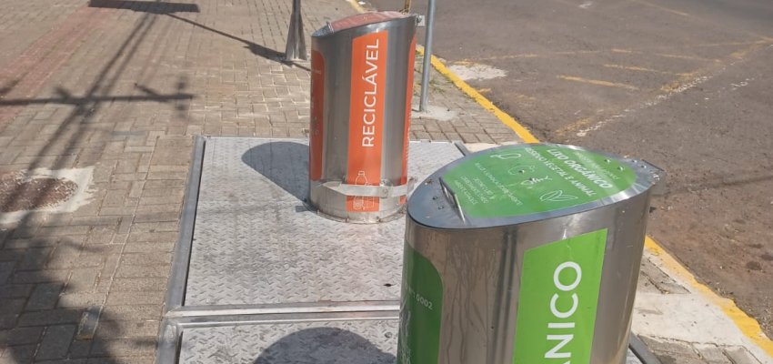 Prefeitura j&aacute; instalou 16 lixeiras subterr&acirc;neas e orienta a popula&ccedil;&atilde;o sobre o uso correto