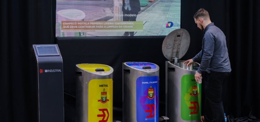 3D apresenta lixeiras subterrâneas no Parque Desbravalley