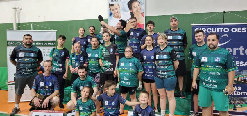 ADCTM É Campeã Geral da Liga Oeste de Tênis de Mesa