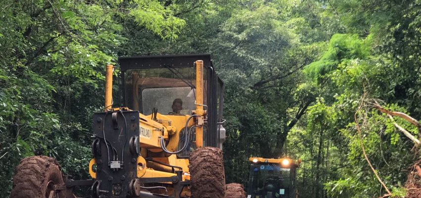Superintendência do Bormann trabalha na recuperação de estradas danificadas pela chuva