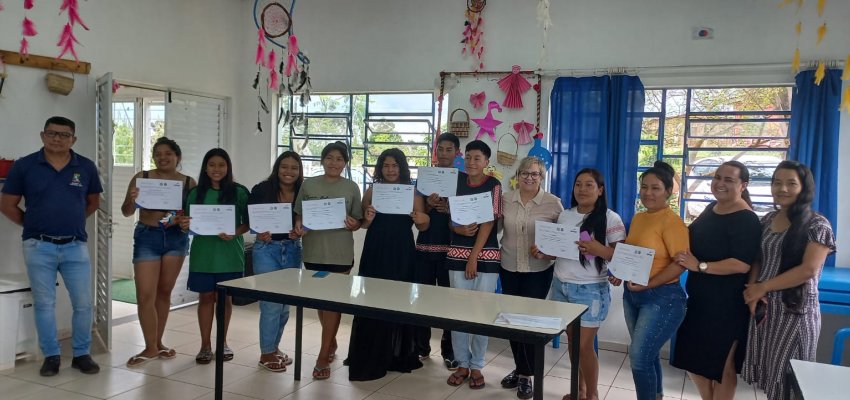Oportuniza Chapecó entrega certificados na Aldeia Kondá