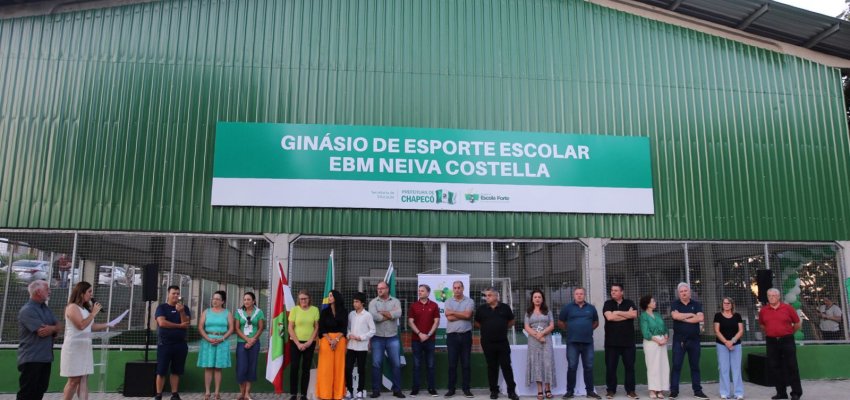 Prefeitura inaugura gin&aacute;sio da EBM Neiva Costella