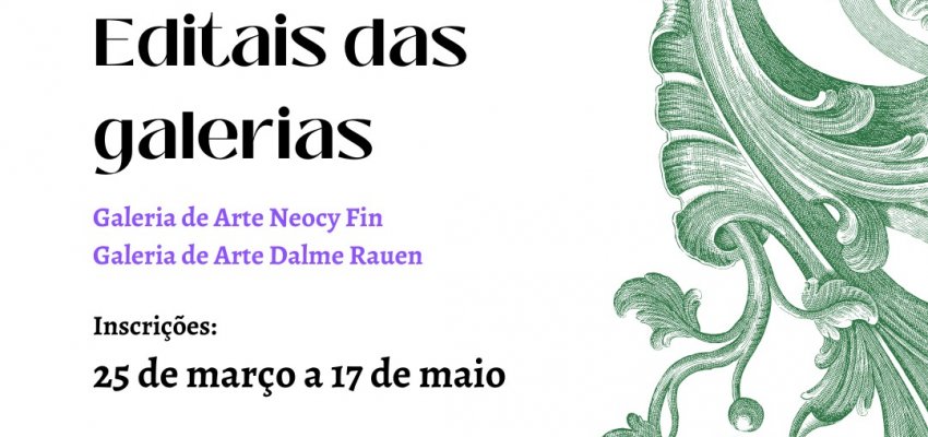 Abertas as inscrições para exposições nas galerias de arte de Chapecó