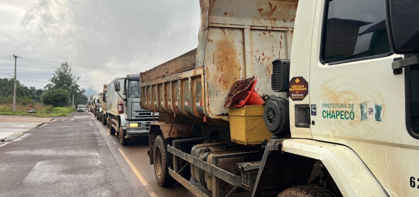 Comboio retorna a Chapecó depois de uma semana de trabalho