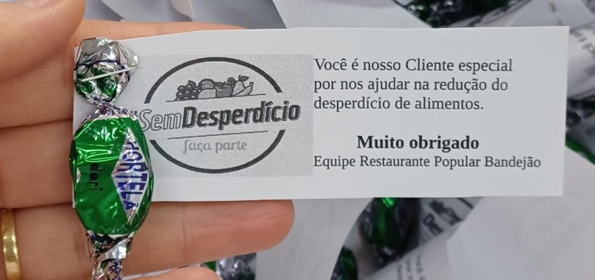 Restaurante Popular Bandejão realiza campanha contra o desperdício de alimentos