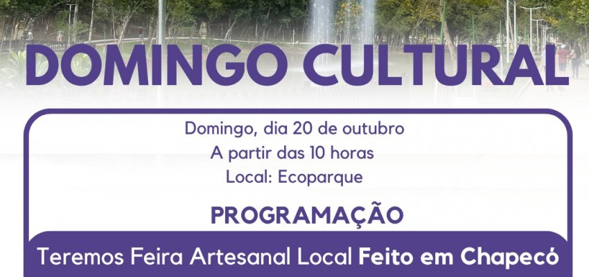 Domingo tem Cultura em A&ccedil;&atilde;o no Ecoparque