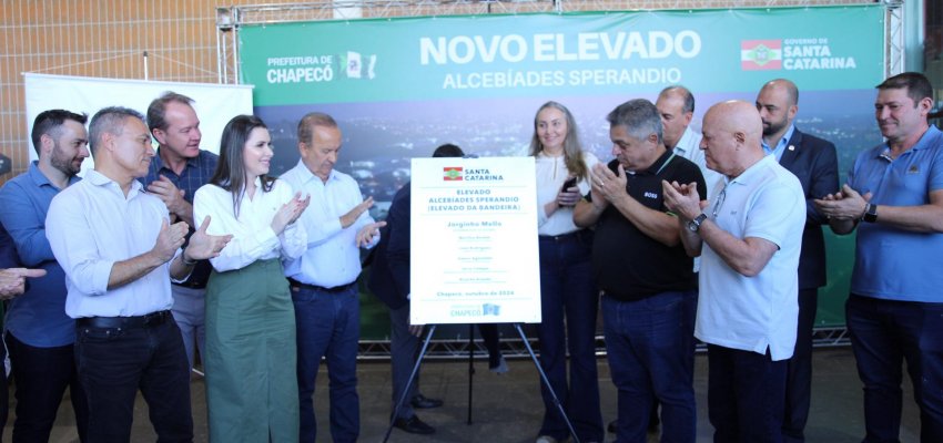 Anunciada obra de R$ 7 milh&otilde;es na inaugura&ccedil;&atilde;o do Elevado Alceb&iacute;ades Sperandio (Bandeira)