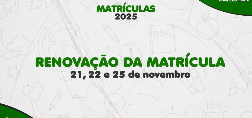 Rede Municipal abre período de rematrículas nesta semana