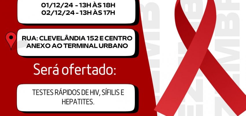 Secretaria de Sa&uacute;de far&aacute; testagem e orienta&ccedil;&atilde;o no Dia Mundial de luta contra a AIDS