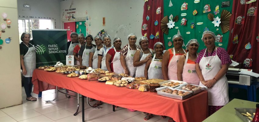 Curso de panificados e biscoitos na Aldeia Toldo Chimbangue