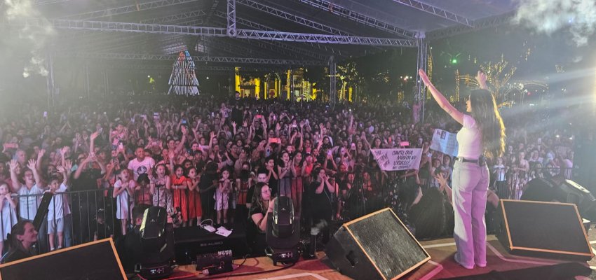 Natal da Família reúne milhares de pessoas em shows de Isadora Pompeo e Leandro Borges