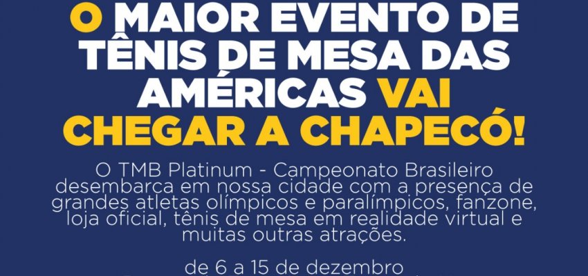 Brasileiro de T&ecirc;nis de Mesa: ingressos para a mesa principal s&atilde;o gratuitos