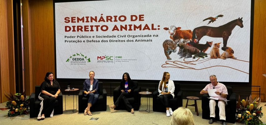 Diretora do NAPA foi uma das palestrantes do Seminário de Direito Animal, em Florianópolis
