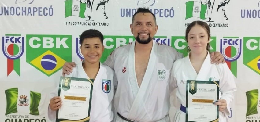 Karatecas chapecoenses est&atilde;o na sele&ccedil;&atilde;o catarinense de 2025