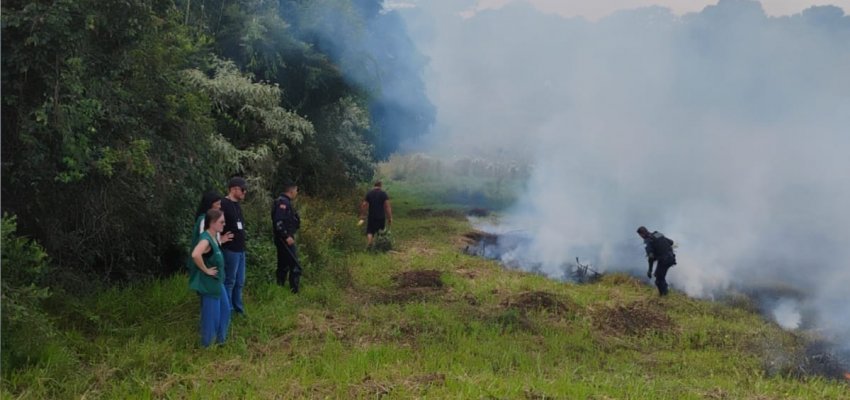 A&ccedil;&atilde;o de Fiscaliza&ccedil;&atilde;o Combate Queimada Ilegal em Chapec&oacute;