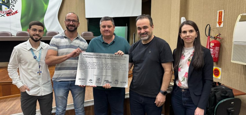 Realizado treinamento do Projeto de Eficientização da Iluminação Pública de Chapecó