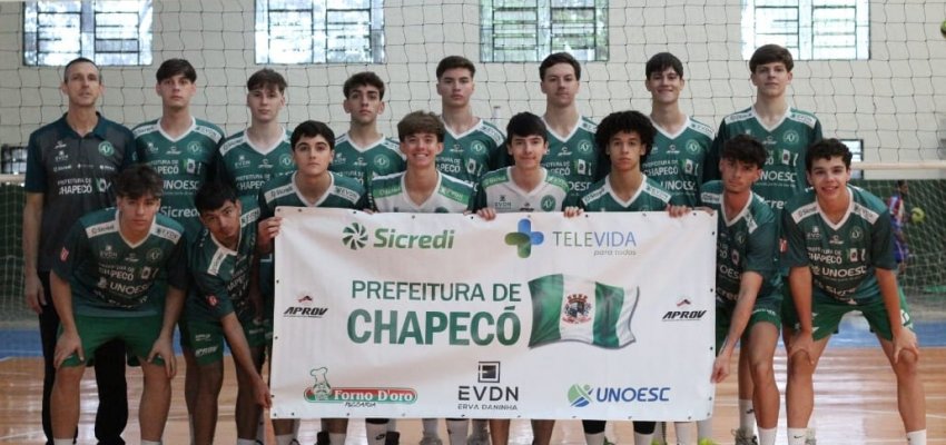 Equipe chapecoense de voleibol vence etapa da Liga Oeste