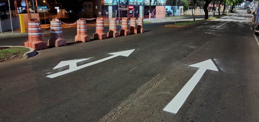 Cruzamento da General Os&oacute;rio &eacute; aberto parcialmente para convers&atilde;o &agrave; esquerda