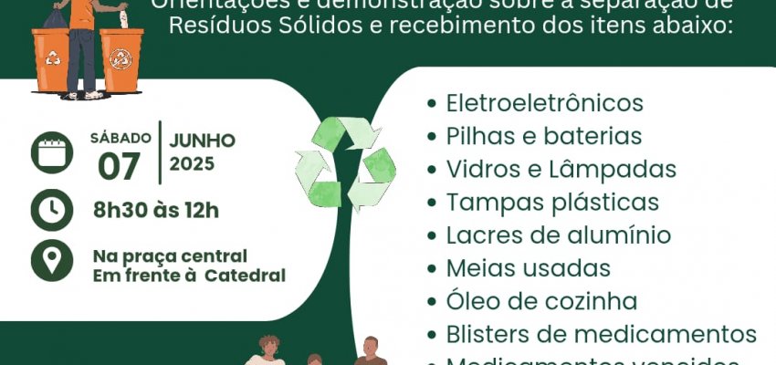 S&aacute;bado tem a&ccedil;&atilde;o da Semana do Meio Ambiente na Pra&ccedil;a Coronel Bertaso