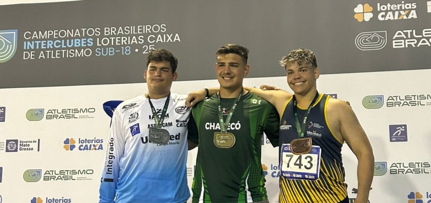 Atleta chapecoense conquista Ouro no Campeonato Brasileiro caixa Sub-18 de Atletismo